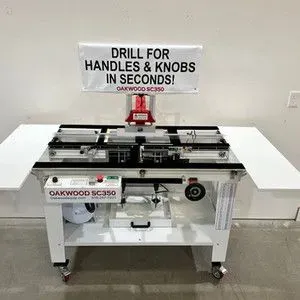 The fastest way to drill holes for hardware, knobs and handles on cabinets