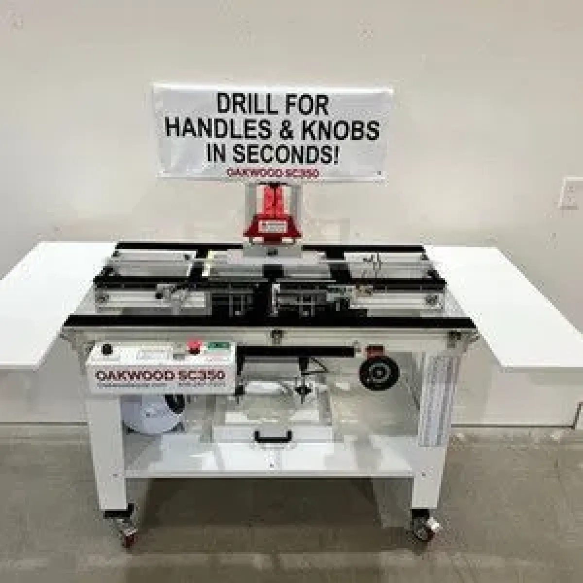 The fastest way to drill holes for hardware, knobs and handles on cabinets